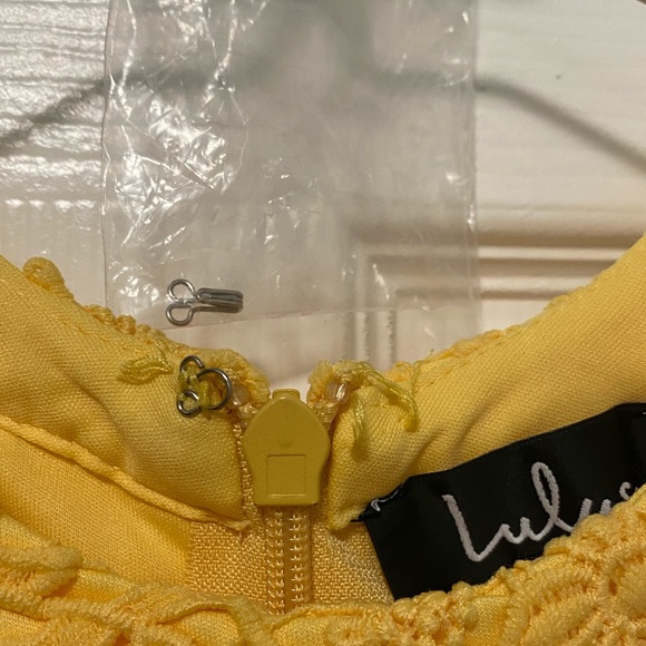 Lulus Love Poem Yellow Lace Mini Dress - Picture 10 of 12